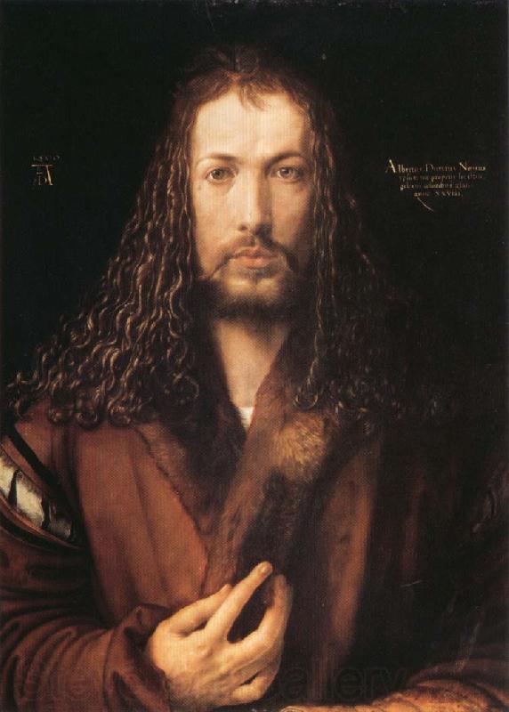 Albrecht Durer Self-Portrait with Fur Coat France oil painting art